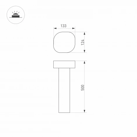 Наземный светильник Arlight LGD-SWAMP-BOLL 029968 (LED, 220V, IP65)