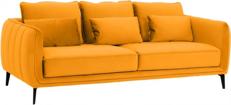 Диван Amsterdam трехместный ОГОГО (арт.342342), (Ткань/Желтый)