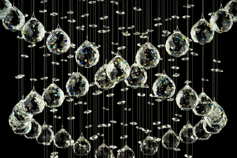 Потолочная хрустальная люстра на штанге Dio D'Arte Tesoro Nickel H 1.4.55.105 N (220V)