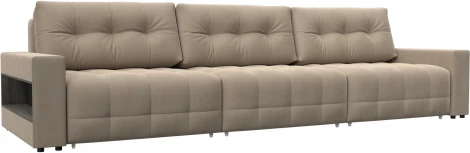 Диван прямой с полками Лига-053 НПБ Лонг Лига Диванов (Велюр) арт.128912