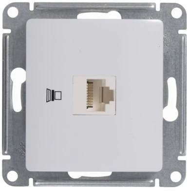 Розетка встраиваемая Ethernet RJ-45 (белый) Systeme Electric Glossa GSL000181K