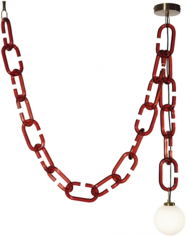 Подвесной светильник Loft It Chain 10128C Red (220V, на цепи, шар)