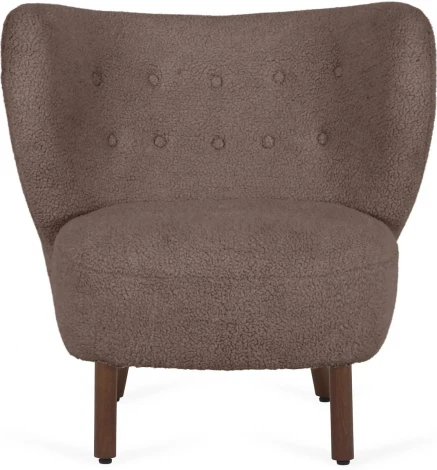 Кресло Lounge Wood ОГОГО (арт.819084), (Искусственный мех/Коричневый)