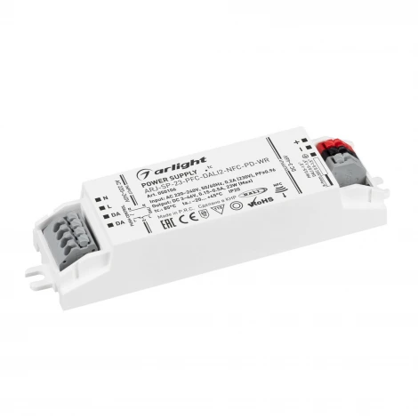 Блок питания ARJ-SP-23-PFC-DALI2-NFC-PD-WR (23W, 3-46V, 0.15-0.5A) (Arlight, IP20 Пластик, 5 лет) 050106
