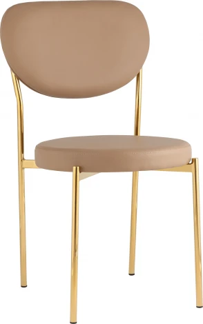 Стул Барбара NEW экокожа бежевая золотые ножки