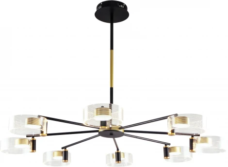 Люстра потолочная светодиодная на штанге Cloud 10226/8 LED*135W Gold/black