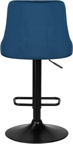 Стул барный DOBRIN JOSEPH BLACK (синий велюр (MJ9-117)) 5021_BlackBase-LM BLACK, цвет сиденья синий (MJ9-117), основания черный