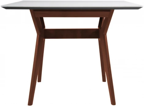 Стол R-Home Нарвик 860*860 мрамор Бьянко Темный орех