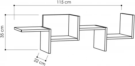 Полка фигурная LEVE RAKO SHELF LEV00916