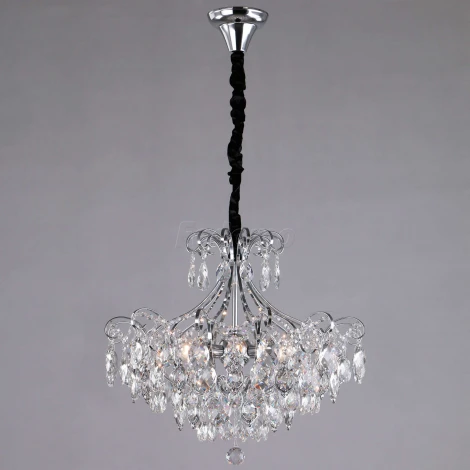 Подвесная люстра Eurosvet Crystal 10080/6 хром / прозрачный хрусталь