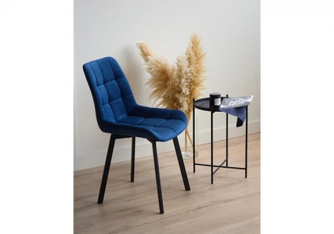 Стул на металлокаркасе Челси 360 П синий (zd 798) / черный np 632533