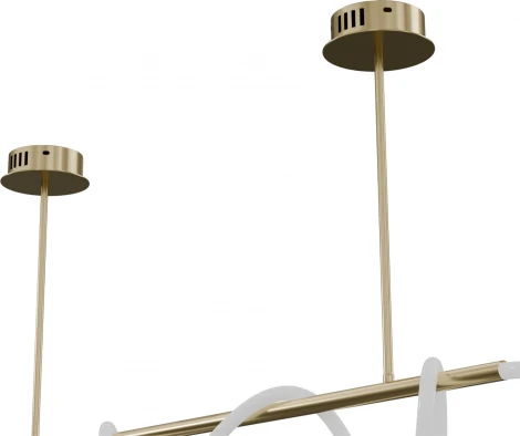 Потолочная люстра на штанге с гибким неоном Lightera Nyasa LE117L-110GA Wi-Fi (LED, 220V, управление смартфоном, голосовое управление, умный дом - Алиса, Tuya Smart, Маруся, Smart Life, Экосистема Сбер)