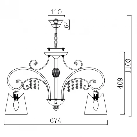 Потолочная люстра Freya Lorette FR2406-PL-06-WG