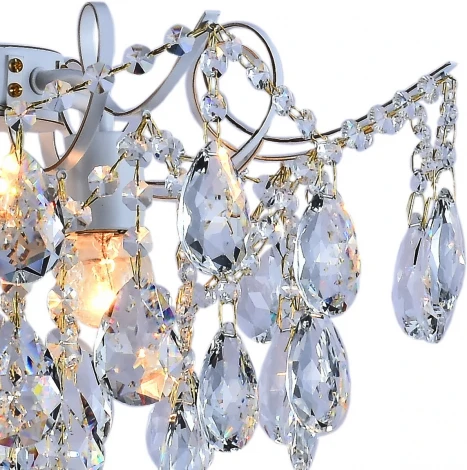 Потолочная люстра хрустальная на штанге Reluce 04058-0.3-04 WH+GOLD PN (220V)