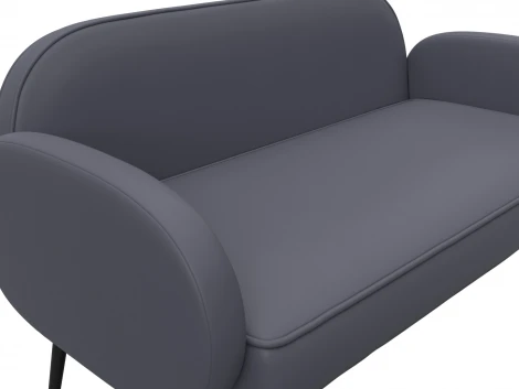 Диван прямой Лига-086 (Фанера/Металл/Экокожа/Серый) Лига Диванов 131088