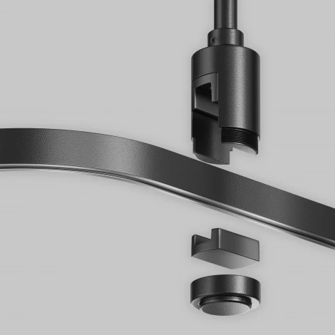 Радиусный коннектор для шинопровода Flarity черный Maytoni Accessories for tracks Flarity TRX154-RC80-B (24V)