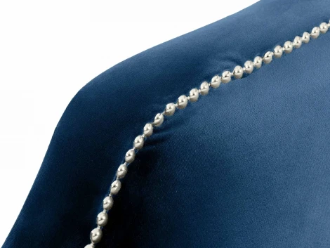 Кровать Queen II Victoria L 1600 ОГОГО (арт.663247), (Ткань/Синий)