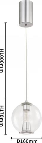 Подвесной светильник Favourite Boble 4552-1P (LED, 220V, на проводе, шар)