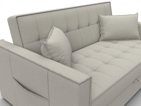 Диван прямой Лига-104 (140) (ЛДСП,Брус,Фанера,Рогожка/Бежевый) Лига Диванов 134858