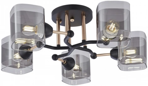 Потолочная люстра на штанге Arte Milano AMALFI 324308/5 BK+FG (220V)