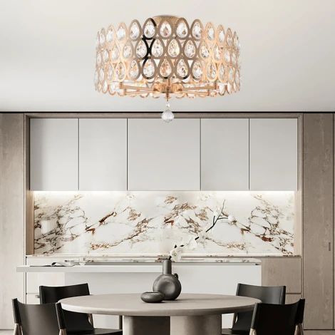 Потолочная люстра хрустальная на штанге Arte Milano Sorrento-1019 371019/6/50/490 GD (220V)