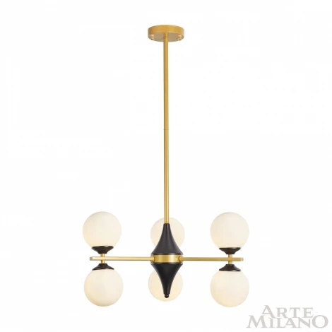 Потолочная люстра на штанге Arte Milano 271580/6 BK/GD (220V, шарики)