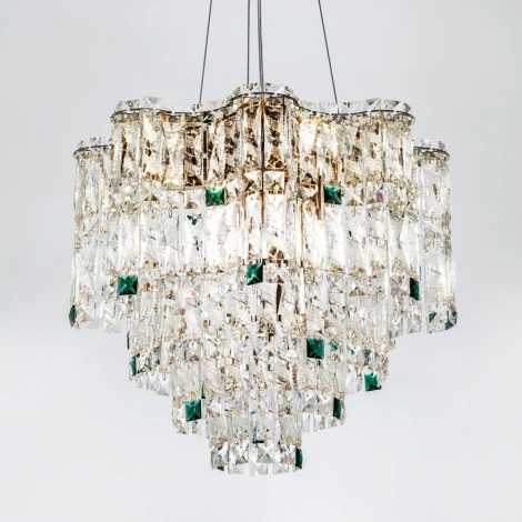 Подвесная люстра хрустальная Modelux MODELUX ML.2315.9 GD