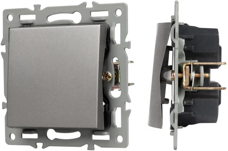 Механизм выключателя одноклавишный перекрёстный SWT-MKX1-PL-GR (250V, 16A) (Arlight) 043720