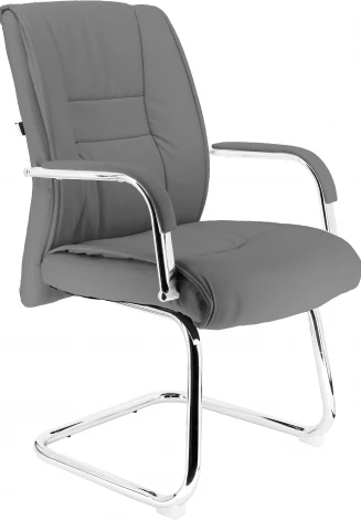 Кресло для посетителей Everprof Kent CF Экокожа Серый арт.EP Kent CF PU Grey