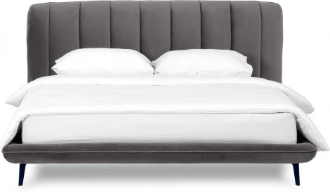 Кровать Amsterdam ОГОГО (арт.751173), (Велюр/Серый)