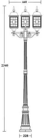 Наземный фонарь Oasis Light LONDON L 64809LB Bl (220V, IP44)