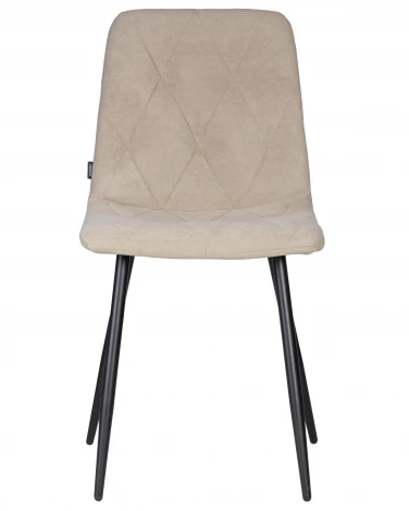 Стул обеденный DOBRIN CHILLY ROMBO (Капучино Simple 05, основание черное) 006 ROMBO, цвет сиденья капучино основания черный