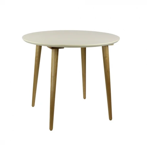 Стол обеденный Арника круглый Ронда Мини 100, натуральный/слоновая кость
