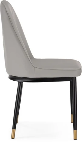 Стул на металлокаркасе Woodville Flor light gray / black