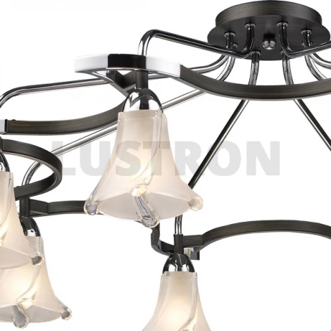 Потолочная люстра N-Light 470 470-08-13 chrome + dark wengue