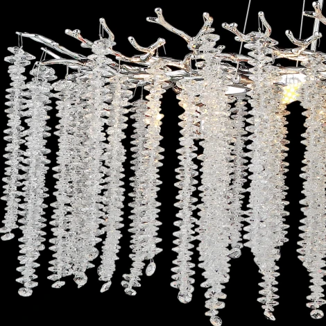 Подвесная люстра хрустальная Reluce 33001-0.4-1000 CH (220V, на тросе)