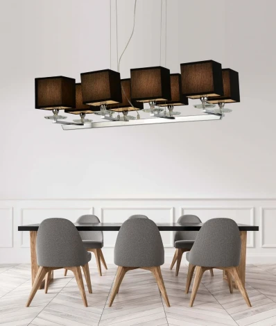 Подвесная люстра Lumina Deco Fianelo LDP 1248-8 BK