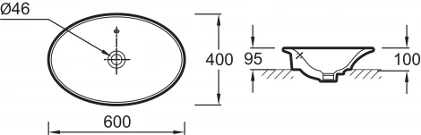 Раковина Jacob Delafon Presquile E4439 60 см