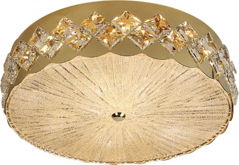 Потолочный светильник круглый хрустальный Newport 8300 8300/480 PL gold (220V, круглые)