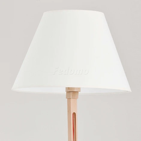 Торшер на треноге со столиком Alfa Clara 9246 (220V, бук)