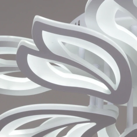 Потолочная люстра светодиодная на штанге с пультом с регулировкой цветовой температуры, яркости и с ночным режимом Reluce 00150-0.3-5+5 WH