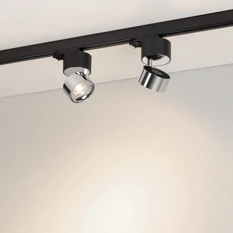Трековый светильник SP-PLURIO-TRACK-4TR-R77-9W Day4000 (BK-CHR, 36 deg, 230V) (Arlight, IP20 Металл) 038111 (LED)
