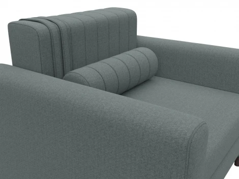 Кресло Лига-070 (ЛДСП,Брус,Фанера/Дерево/Рогожка/Серый) Лига Диванов 132544