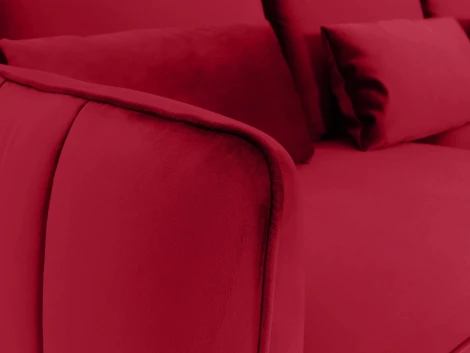 Диван Amsterdam трехместный ОГОГО (арт.583333), (Ткань/Красный)
