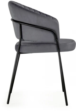 Стул Woodville на металлокаркасе Лео антрацитовый / черный 528456