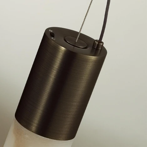 Подвесной светильник Odeon Light Marbella 6686/15L темная брашированная латунь/металл/алебастр IP20 LED 15W 3000/4000 (220V, на проводе)