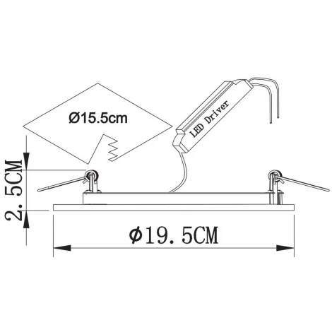 Встраиваемый точечный светильник Arte Lamp Rigel A7616PL-2WH (LED, 220V)