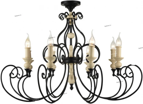 Подвесная люстра Maytoni Karina H631-PL-08-B (220V, на цепи, подсвечник, свеча)