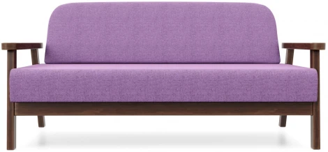 Диван Arsko прямой Флори М орех рогожка фиолетовая
