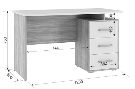 Стол компьютерный Лайт К3 Mebelson СК3Лайт.1477